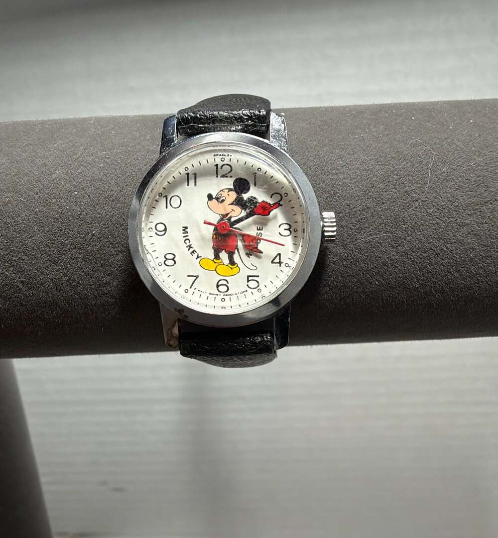 Bradley Mickey Mouse Mechanical Watch 112S Vintage Swiss Made